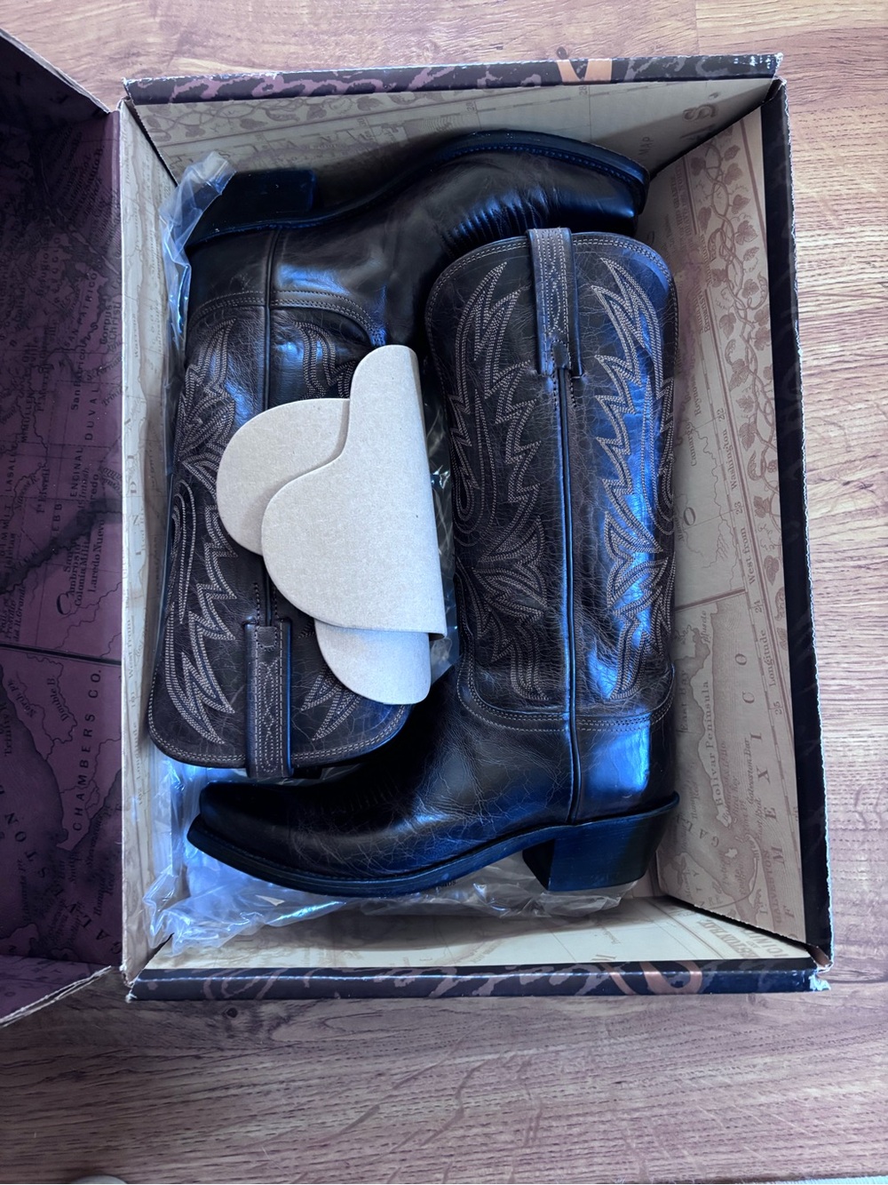Classic Brown Leather Western Cowboy Boots
